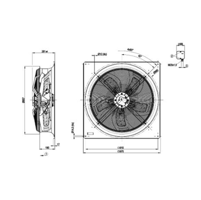 Imagem de Motor Axial 800mm  3F W8D800-GD05-03 Ebmpapst