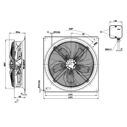 Imagem de Motor Axial 800mm  3F W6D800-GE05-03 Ebmpapst