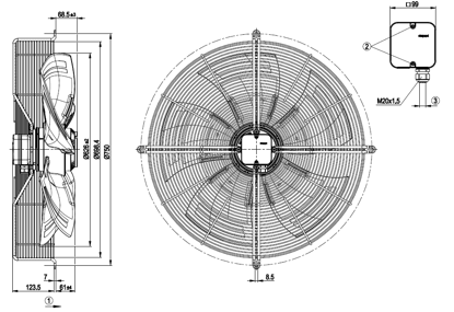 Imagem de Motor Axial 630mm  3F S8D630-AN05-04 Ebmpapst