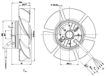 Imagem de Motor Axial 170mm 230v 1F A2E170-AF23-11 Ebmpapst