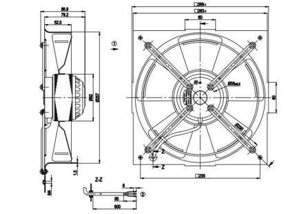 Imagem de Motor Axial 250mm  380v 3F W2D250-GA08-08 Ebmpapst