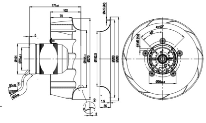 Imagem de Motor Radial 270mm Monofásico R2E270-AA01-05 Ebmpapst