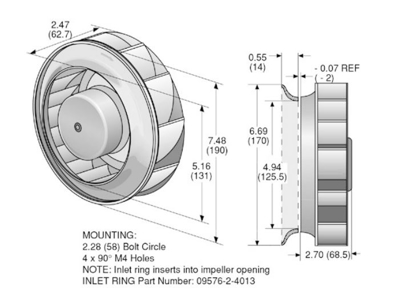 Imagem de Motor Radial 190mm Monofásico R2E190-RA50-16 Ebmpapst