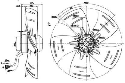 Imagem de MOTOR AXIAL VENTILADOR 400 MM 220V/380V 3F A4D400-AP12-02 EBM-PAPST