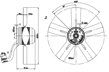 Imagem de Motor Axial 300mm Sem Grade 1F A2E300-AC47-01 Ebmpapst