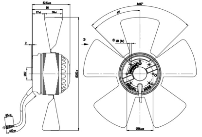 Imagem de Motor Axial 250mm  1F A2E250-AE65-02 Ebmpapst