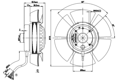 Imagem de Motor Axial 170mm 3F A2D170-AA04-02 Ebmpapst